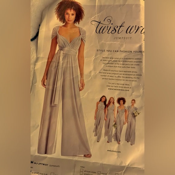 Dessy platinum Twist Wrap jumpsuit - Picture 10 of 15